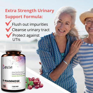 Dainova D Mannose 1350mg with Cranberry I D-Mannose Capsules for UTI Prevention, Urinary Tract Support, Urinary Tract Health for Women, & Cleanse. W/Hibiscus & Dandelion, 120 Veggie Capsules Dainova NutritionBuy Supplements Australia