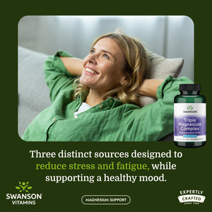 Swanson Triple Magnesium Complex - 100 Capsules, 400mg Each Swanson buy supplements Au
