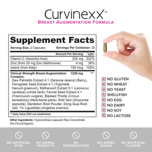CURVINEXX (3 Bottles) - Natural Breast Toning and Firming Supplement. Lift, Firm and Enhance your Bust Naturally... Curvinexx buy supplements Au