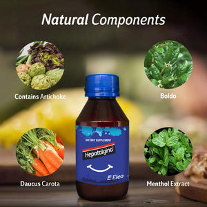 Hepatalgina Liver Support Digestive Protector - Liquid Herbal Supplement with Artichoke Extract for Liver Cleanse Detox & Repair - Liver Detox Cleanse Drops with Mint, Boldo & Carrot - 120 ml Hepatalgina buy supplements Au