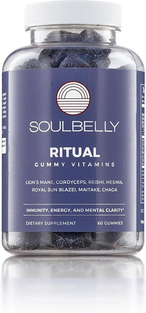 SOULBELLY Multi-Mushroom | Ritual Vitamin Gummies for Energy, Focus and Immune Balance | Vegan | Gluten-Free | Non-GMO | 60 Count SOULBELLYΒ buy supplements Au