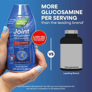 Nature's Way Joint Movement Glucosamine Fast Absorbing Liquid, Ultra Strength, Supports Healthy Bones*, Liquid Glucosamine Chondroitin, MSM with Vitamin D3, Berry Flavored, 16 Fl Oz Nature's WayBuy Supplements Australia