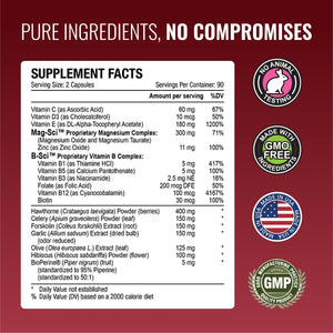 Approved Science Bloodsyl - Supports Blood Flow - Hawthorn Berry, Magnesium, BioPerine - Vegan - 180 Capsules - Pack of 1 Approved ScienceBuy Supplements Australia