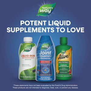 Nature's Way Joint Movement Glucosamine Fast Absorbing Liquid, Ultra Strength, Supports Healthy Bones*, Liquid Glucosamine Chondroitin, MSM with Vitamin D3, Berry Flavored, 16 Fl Oz Nature's WayBuy Supplements Australia