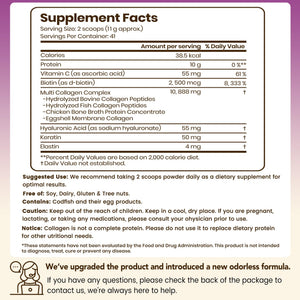 VEV Multi Collagen Peptides Powder, 16 oz (41 Servings) – Type I, II, III, V, X, Hydrolyzed Collagen, Hyaluronic Acid, Biotin, Vitamin C, Supports Skin, Unflavored, Dissolves Easily VEV buy supplements Au