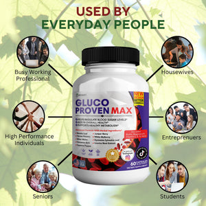 GREENVIFY Gluco Proven Max β Daily Wellness Support Supplement with Vitamins, Minerals, and Herbs β Chromium, Magnesium, Banaba, Bitter Melon, and Zinc β Non-GMO, Gluten-Free β 60 Capsules GREENVIFYBuy Supplements Australia
