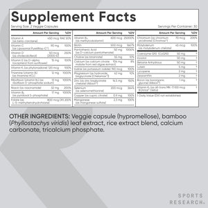 Sports Research® Multivitamin – Advanced Formula - 23 Essential Vitamins & Minerals with CoQ10 & Iodine - Daily Nutrient Support*- Non-GMO Tested & Gluten-Free -60 Veggie Capsules Sports Research buy supplements Au