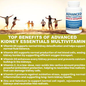 Advanced Kidney Essentials Multivitamin. Kidney Support Supplement for Complete Kidney Health. Kidney Health Supplement Kidney Restore