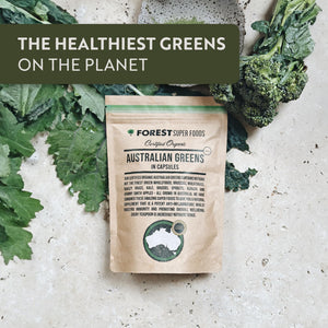 Certified Organic Australian Greens Whole Food Blend | 7 Incredible Whole Foods | No fillers or additives Forest Super FoodsΒ buy supplements Au