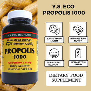 Y.S. Organic Bee Farms Propolis-Raw Unprocessed 1000mg - Your Gateway to Wellness - 90 Capsules with Bonus worldwidenutrition Multi Purpose Key Chain Worldwide Nutrition buy supplements Au