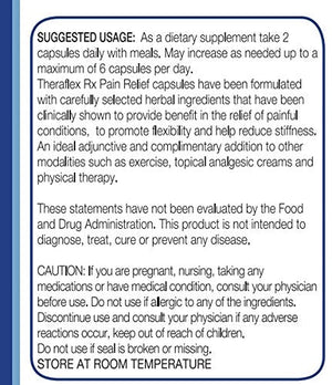 Theraflex RX® Capsules for Relief of Joint & Muscle Discomfort, Mobility and Healthy Inflammation Response with Patented Curcuwin® Turmeric Extract, Boswellia, Ashwaganda, 60 Capsules Theraflex RXBuy Supplements Australia