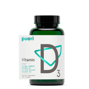 supplement products​Puori Vitamin D3 Softgels, 2500 IU (62.5 mcg) - Fast Absorbing Vitamin D3 Supplements for Immune System Support, Bone Health & Density and Healthy Muscle Functions - Non-GMO & Gluten-Free - 120 Count - JerryCherryUSA