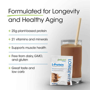 Prolon Longevity Plant Based Protein Powder | Muscle Synthesis & Repair, Healthy Aging, Boost Performance | Vitamins, Gluten Free, Amino Acids, Antioxidants