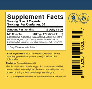 Researched Nutritionals Multi-Biome - Dual-Action Probiotics for Women & Men - Spore + Live Strain Formula with Delayed-Release Capsules for Gut Health, Histamine & Immune Support (30 ct) Researched Nutritionals buy supplements Au
