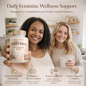 MINANATURALS VELVIRA Feminine Wellness Support Supplement for Women Herbal Rejuvenation Formula with Vitamins, Amino Acids & Collagen 30 Tablets MINANATURALS buy supplements Au