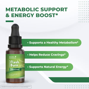 Flash Burn – Natural Plant-Based Liquid Supplement with Maca, Grape Seed, Green Tea & Ginseng – Made in USA, Non-GMO, Gluten-Free, Dairy-Free, Vegetarian - 2 Fl Oz (40 mL), 3 Month Supply Nature’s NutriWaveBuy Supplements Australia