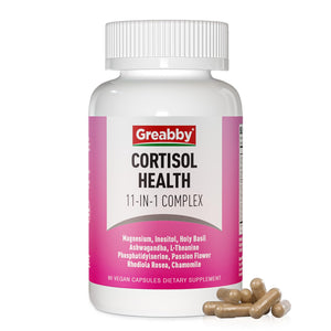 GREABBY Cortisol Supplements for Women, 11-in-1 Formula with Ashwagandha, L-Theanine, Phosphatidylserine and More, Lower Cortisol Health Support, 90 Vegan Capsules GREABBYBuy Supplements Australia