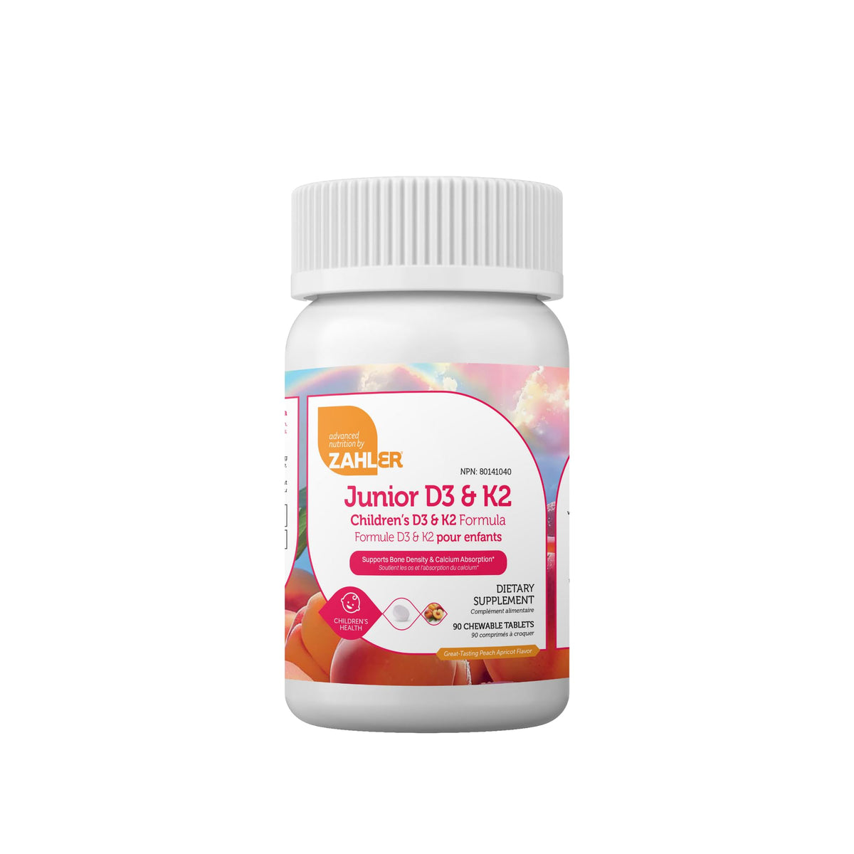 Zahler - Junior Vitamin D3 + K2 Chewable Tablets for Kids - Vitamin D for Kids 2000 IU - Delicious Vitamin D K2 Chews to Support Healthy Bones & Teeth