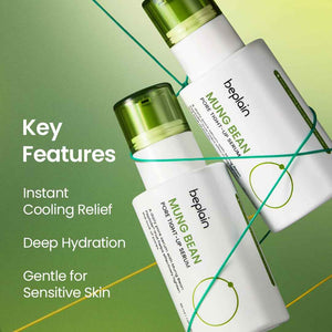 beplain Mung Bean Peptide Soothing Serum | Niacinamide Serum for Instant Soothing & Hydration | Redness & Cooling Pore Care | Skin Elasticity Care