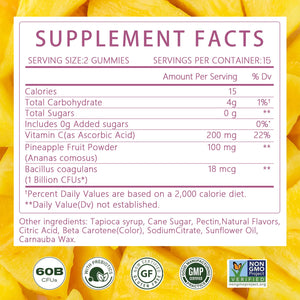 Montue Premium Diamond Feminine Balance Gummies-pH Balance with Prebiotics & Lactobacillus Probiotic Blend&Hawaiian Pineapple Immune Support,Vegan& Non-GMO（30 Gummies） Montue buy supplements Au