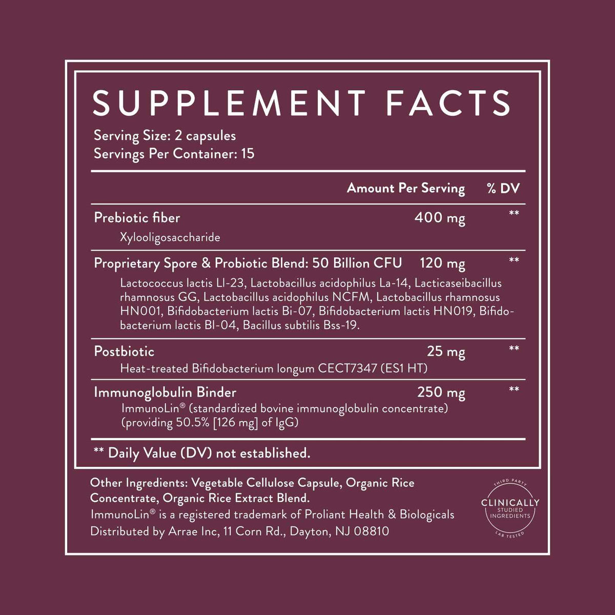 Arrae Tribiotic, Probiotics for Women, Support for Vaginal pH Balance, Gut, Immune, and Feminine Health, Prebiotics, Probiotics, Postbiotics, 30 Count