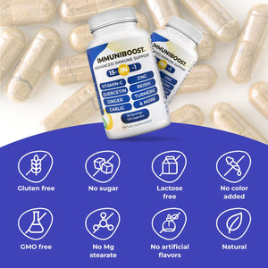 15 in 1 Immune Support Supplement 120 Capsules with Powerful Blend of Turmeric, Ginger, Vitamin C and Zinc Immune Booster for Adults ImmuniBoostBuy Supplements Australia
