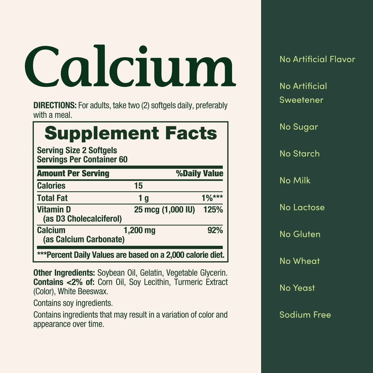 Nature's Bounty Calcium 1200 mg with Vitamin D3 - Bone Health Softgels, Calcium and Vitamin D Supplement, 120 Ct (2-Pack)