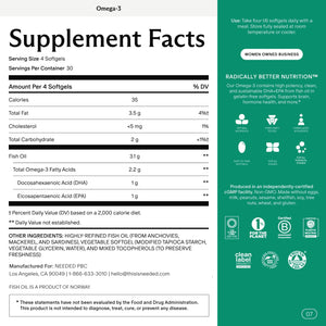 Needed. Prenatal Omega-3 - High Potency Dose of Sustainably Sourced Fish Oil, 1000mg DHA, 1000mg EPA, Encased in a Gelatin-Free, Plant-Based Softgel Shell Needed.Buy Supplements Australia