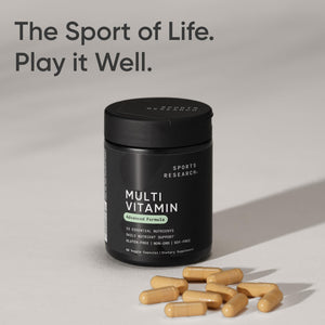Sports Research® Multivitamin – Advanced Formula - 23 Essential Vitamins & Minerals with CoQ10 & Iodine - Daily Nutrient Support*- Non-GMO Tested & Gluten-Free -60 Veggie Capsules Sports Research buy supplements Au