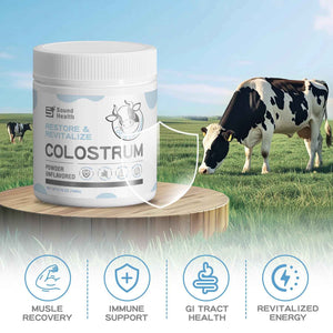 Colostrum Supplement Powder for Humans - Organic Bovine Colostrum Supplement for Gut Health, Hair Growth, Beauty, and Immune Support