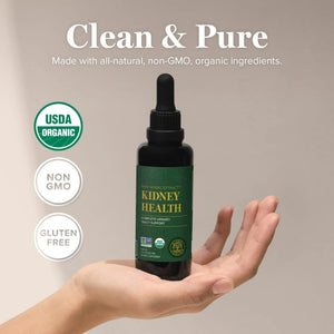 Global Healing USDA Organic Kidney Health with Cranberry & Hydrangea - Kidney Cleanse Liquid Supplement & Stones Dissolver for Urinary Health - Detox & Repair Formula for Bladder Control - 2 Fl Oz Global Healing CenterBuy Supplements Australia