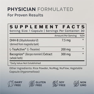 InfiniWell Calm - Mood & Cognitive Support Supplement for Adults with L-Theanine, Bacopa monnieri & DHH-B - Supports Relaxation, Focus & Mental Clarity (30 Capsules) InfiniWellBuy Supplements Australia