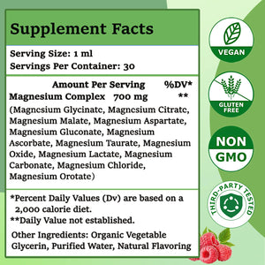 Magnesium 12 in 1 Complex Liquid Drops 700mg, High Absorption Magnesium Glycinate Citrate Malate Taurate & 8 Forms, Magnesium Complex Blend Supplement for Sleep Muscle Nerve Energy Heart Health JUIWEFKK buy supplements Au