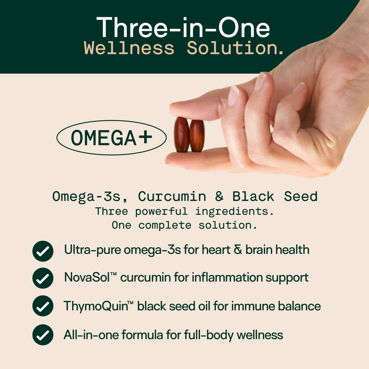 Adapt Naturals Omega 3 Fish Oil Supplement with Bioavailable Curcumin & Black Seed, 1500mg Fish Oil EPA DHA Omega 3 Fatty Acids to Support Joints, Muscles & Heart