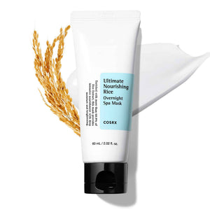COSRX Ultimate Nourishing Rice Overnight Spa Mask, 60ml / 2.02 fl.oz | Rice Extract 68% and Niacinamide 2%, Korean Skin Care, Animal Testing Free