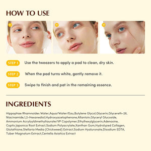 EQQUALBERRY Collagen Glow Up Gel Toner Pads – Brightening Korean Jelly Pad with Deep Absorption Collagen, Hydrating & Glow-Boosting Formula,