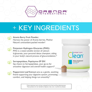 Orenda Clean - Peptizyme-SP EN, Aronia Berry, Aloe Vera and More for Digestive Support - Nutrient-Rich Supplement for Wellness - 80g, 16 Servings Orenda International buy supplements Au