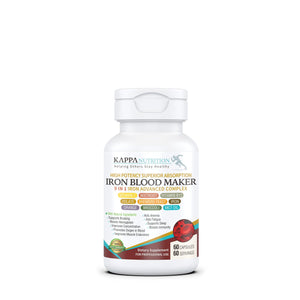 KAPPA NUTRITION Iron 26mg, Vitamin C & Orange 150mg, Folate 667mcg DFE, Vitamin B12, Beetroot, Brewers Yeast, Broccoli & MCT Oil 9 in 1 Advanced Complex (60 Capsules) KAPPA NUTRITIONBuy Supplements Australia