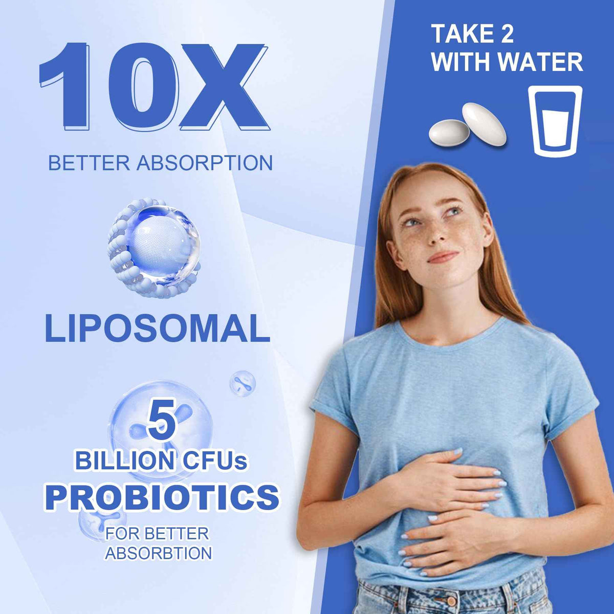 Liposomal Calcium AKG Supplement 1500mg with Vitamin D3 & K2 Softgels for Women & Men│ High Absorption│Calcium Supplements with Magnesium Glycinate, Boron, Probiotics & Vitamin C for Bone - 120 Pills