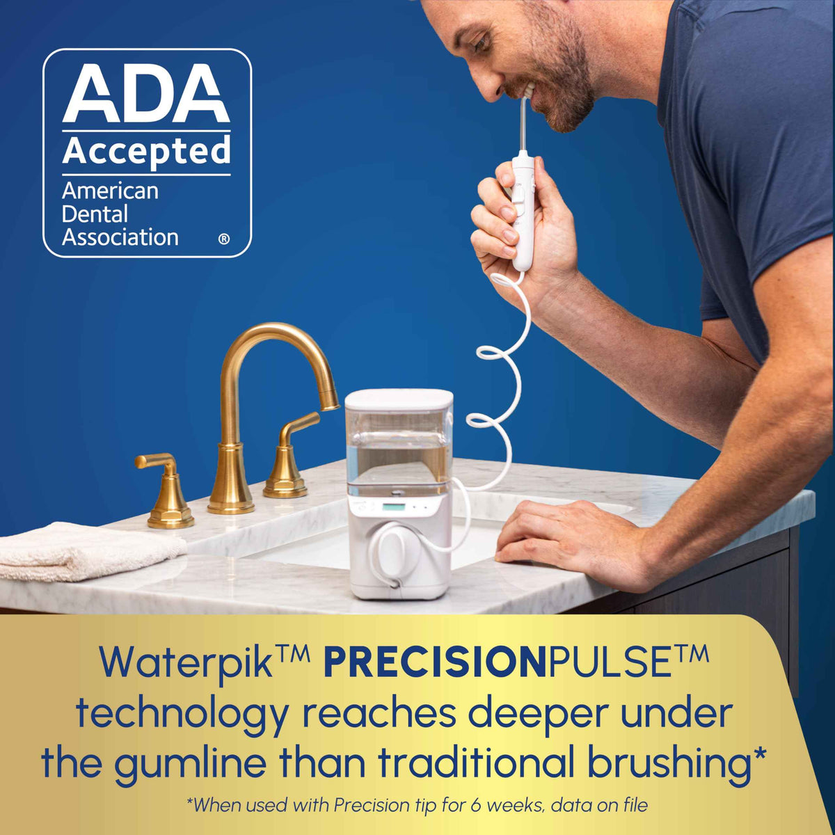 Waterpik Promax Water Flosser with SmartAdvance Mode for Daily Gum Health and Cleaning Teeth, Braces, Implants, ADA Accepted, Small Quiet Design,