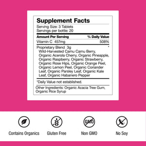 Dr. Schulze's Super-C Plus - Vitamin C Supplement for Immune Support - Skin Health & Antioxidant Support - High-Potency Formula - Plant-Based Superfood - Gluten-Free & Vegan - 60 Count (20 Servings) Dr. Schulze'sBuy Supplements Australia