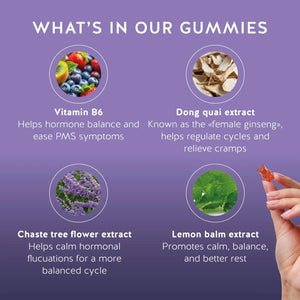 PMS Support Supplement for Women. Menstrual Relief Gummies to Target Hormonal Breakouts, Bloating, Period Cramps, & Mood Swings. Vegan, with Vitamin B6 & Lemon Balm, 60 Gummies Bears with BenefitsBuy Supplements Australia
