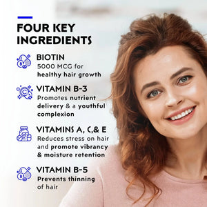 Elon Matrix 5000 Complete Multivitamin — Skin, Hair and Nail Growth Vitamins — Healthy Hair Growth Vitamins for Women & Men Elon