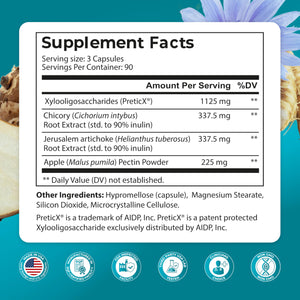 PUREHEALTH Research Improbiome - Prebiotic Fiber - Natural Support for Healthy Gut Prebiotics - Digestive Nutritional Supplements - with Jerusalem Artichoke, Apple Pectin & More - 90 Capsules PUREHEALTH RESEARCHBuy Supplements Australia
