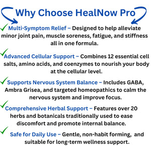 RENEW MIND HealNow Pro Homeopathic Support for Joint Pain, Muscle Aches, Arthritis Pain, and Muscle or Joint Stiffness Professional Grade Formula Promotes Comfort, Mobility & Energy - 2 fl oz RENEW MINDBuy Supplements Australia