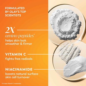 Olay, Vitamin C MAX Face Moisturizer, Brightening Cream for Women, Hydrating, Evens Tone, Dark Spot and Hyperpigmentation Reduction
