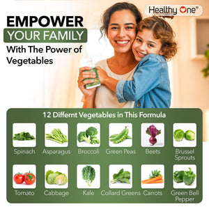 Fruits & Veggies Formula - 27 Premium Whole Foods - Organic Ingredients - Equals 3 Servings of Fruits & Vegetables - Improve Energy, Focus & Immune Function - Fiber - Antioxidants - 120ct (60 Serv) Healthy One buy supplements Au