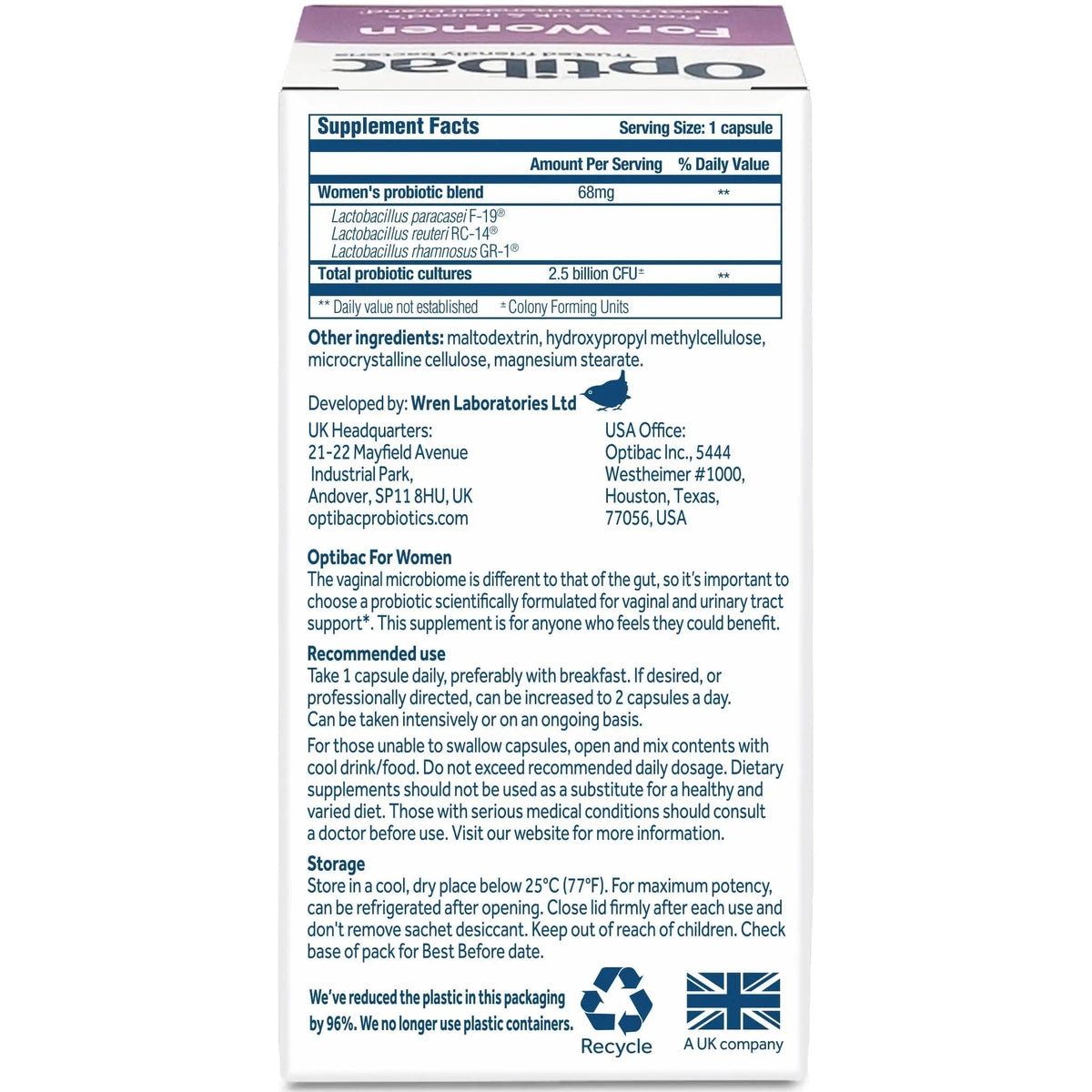 Optibac Probiotics for Women - Vegan Probiotic to Support Vagina Flora and Urinary Tract Health - 14 Capsules Optibac ProbioticsBuy Supplements Australia