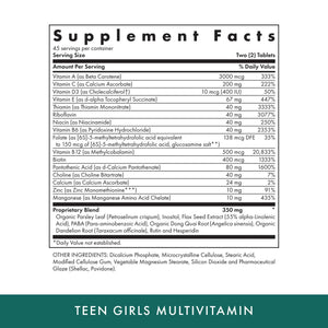 MICHAEL'S Health Naturopathic Programs Teen Girls Multivitamin - 90 Vegetarian Tablets - with B Complex Vitamins MICHAEL'S