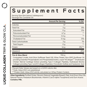 Codeage Liquid Collagen Supplement Chocolate Flavor, Beauty Trim & Glow Liposomal Collagen Peptides, CLA Conjugated Linoleic Acid, Hyaluronic Acid, Vitamin E, Hydrolyzed, Non-GMO, 15.22 fl oz CodeageBuy Supplements Australia